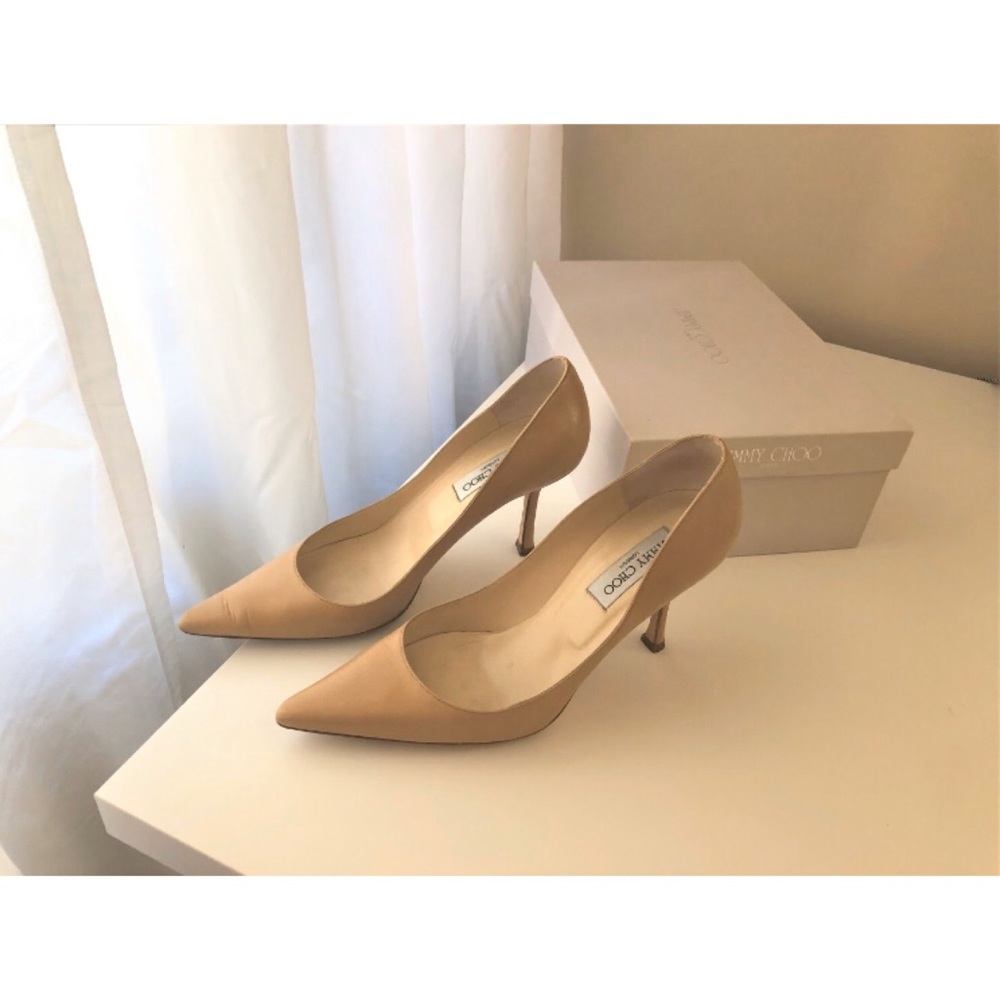 Jimmy Choo Suede Vanilla Heels 8.5
